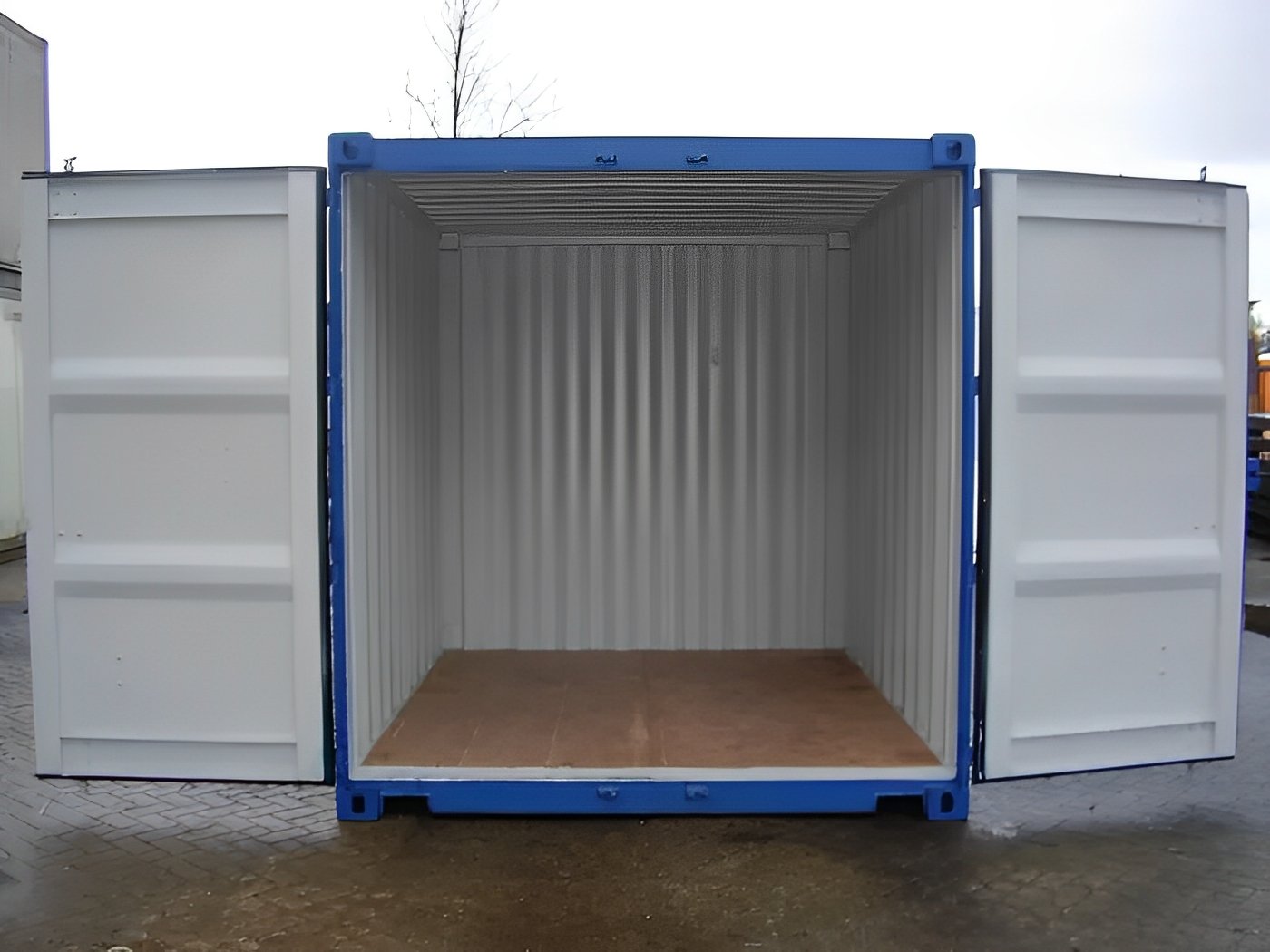 10ft x 8ft shipping container (one trip) – blue 10ft x 8ft shipping container (one trip) – blue