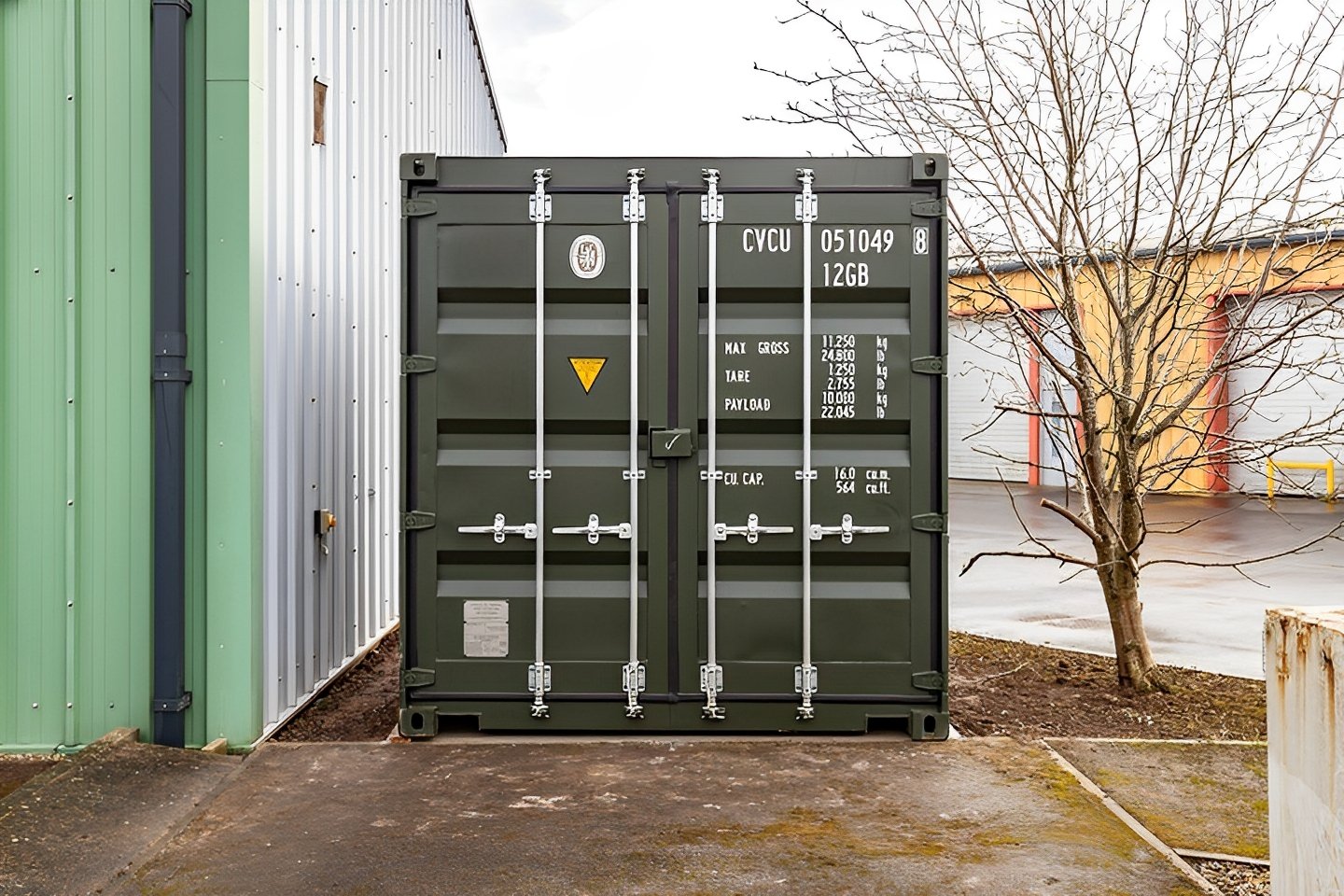 10ft x 8ft shipping container (one trip) – green 10ft x 8ft shipping container (one trip) – green