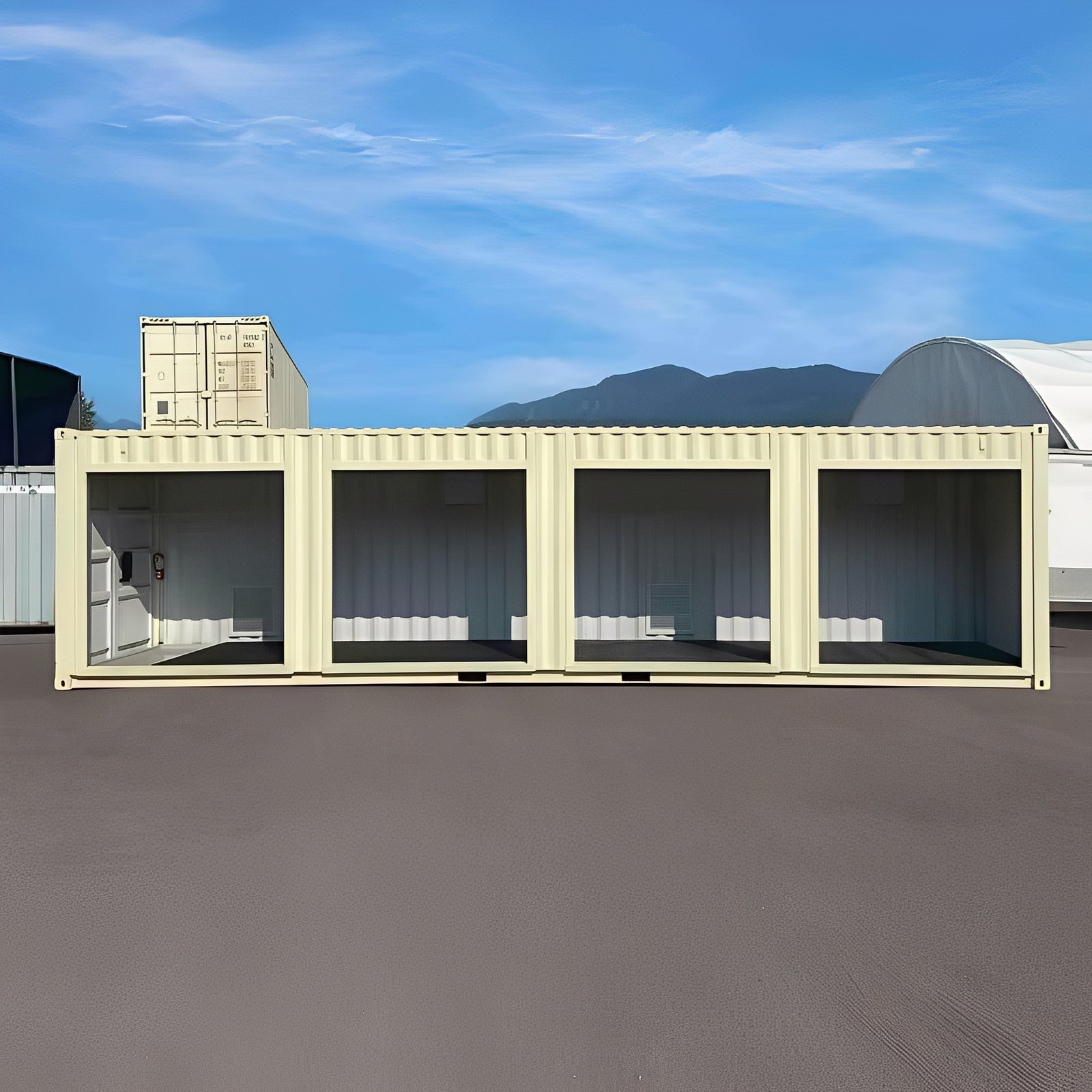 40ft high cube shipping container with 4 roll up doors 40ft high cube shipping container with 4 roll up doors