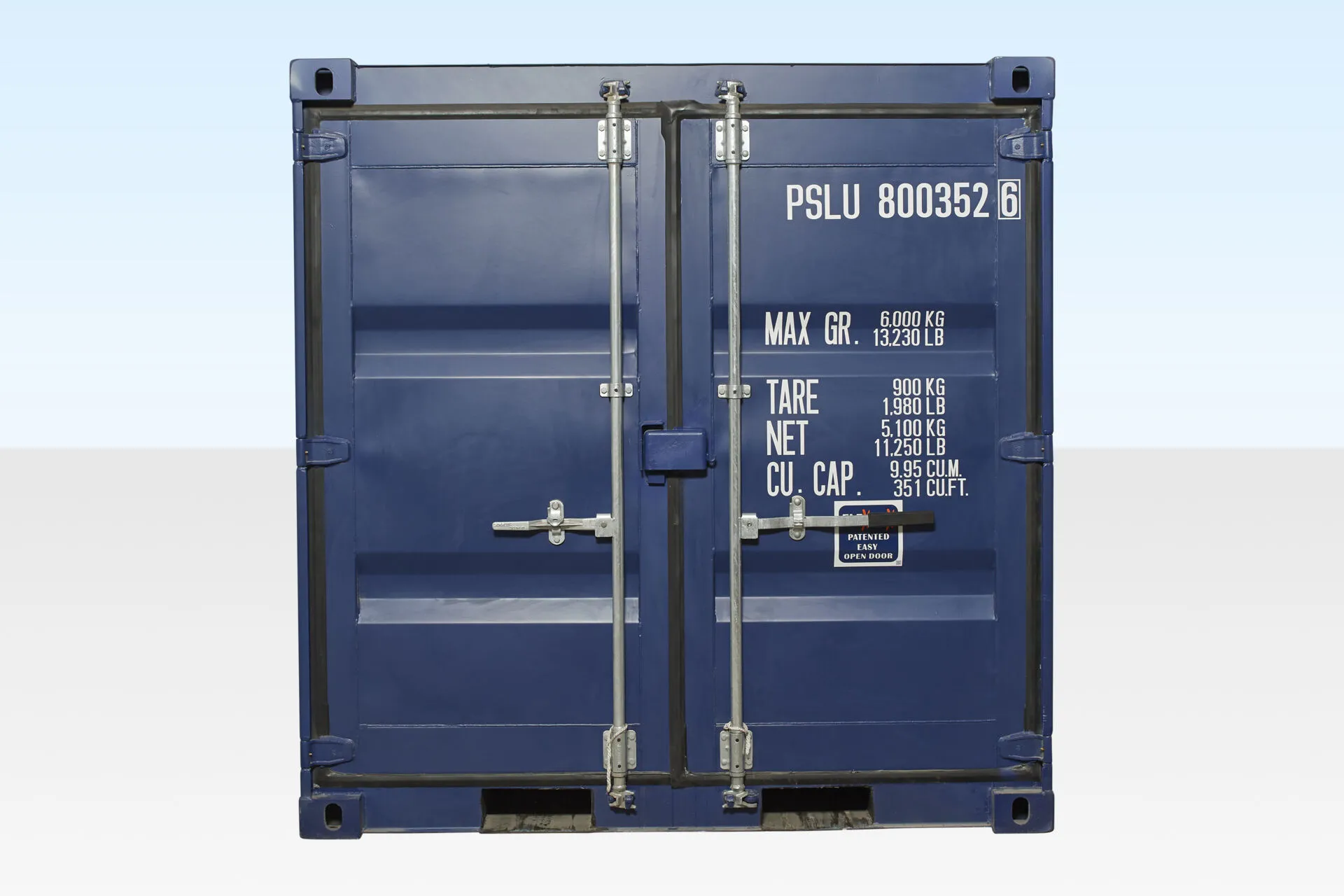8ft shipping container one trip blue 8ft shipping container one trip blue