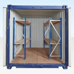 adjustable, heavy duty two tier container racking (single bay)