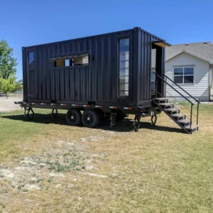custom 20ft shipping shopping container on wheels