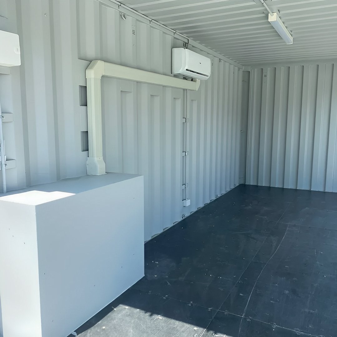 modified 20ft container office with glass door & ac modified 20ft container office with glass door & ac