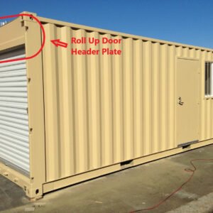 shipping container 7' wide rollup door header plate
