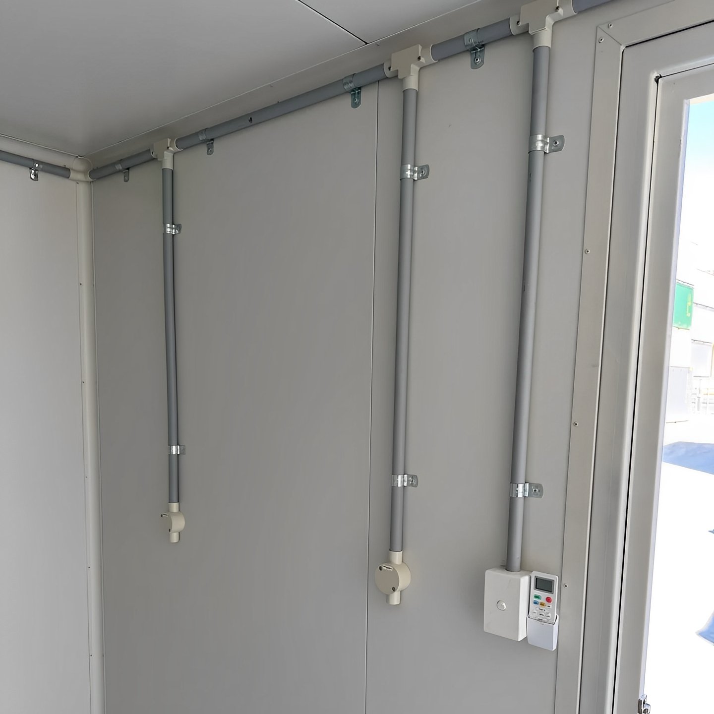 white modified 10ft shipping container with ac white modified 10ft shipping container with ac