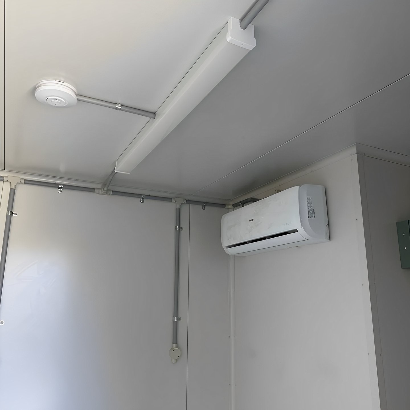 white modified 10ft shipping container with ac white modified 10ft shipping container with ac